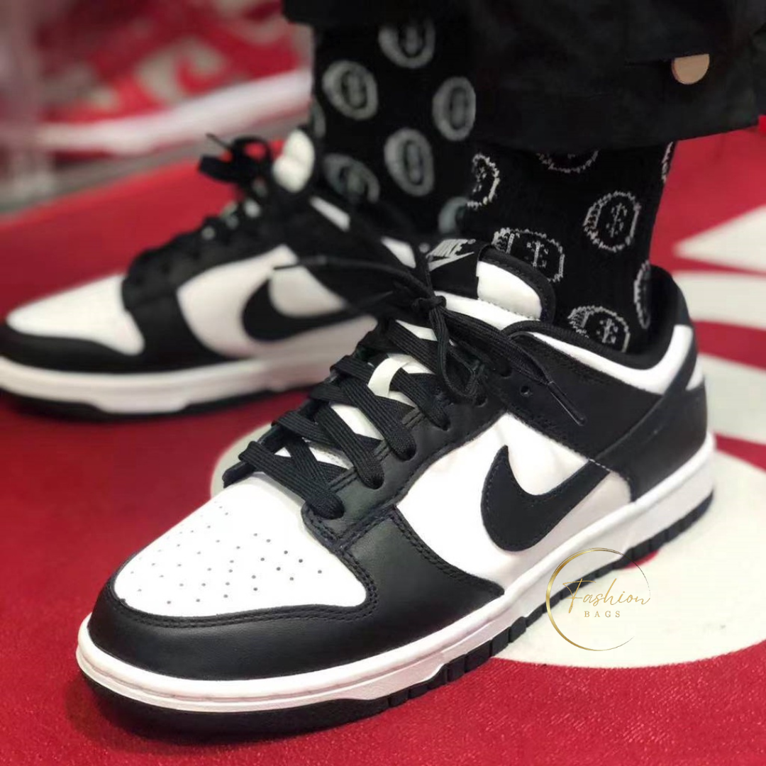 🐼NK Black and White Shoes for Men and Women with Free Socks