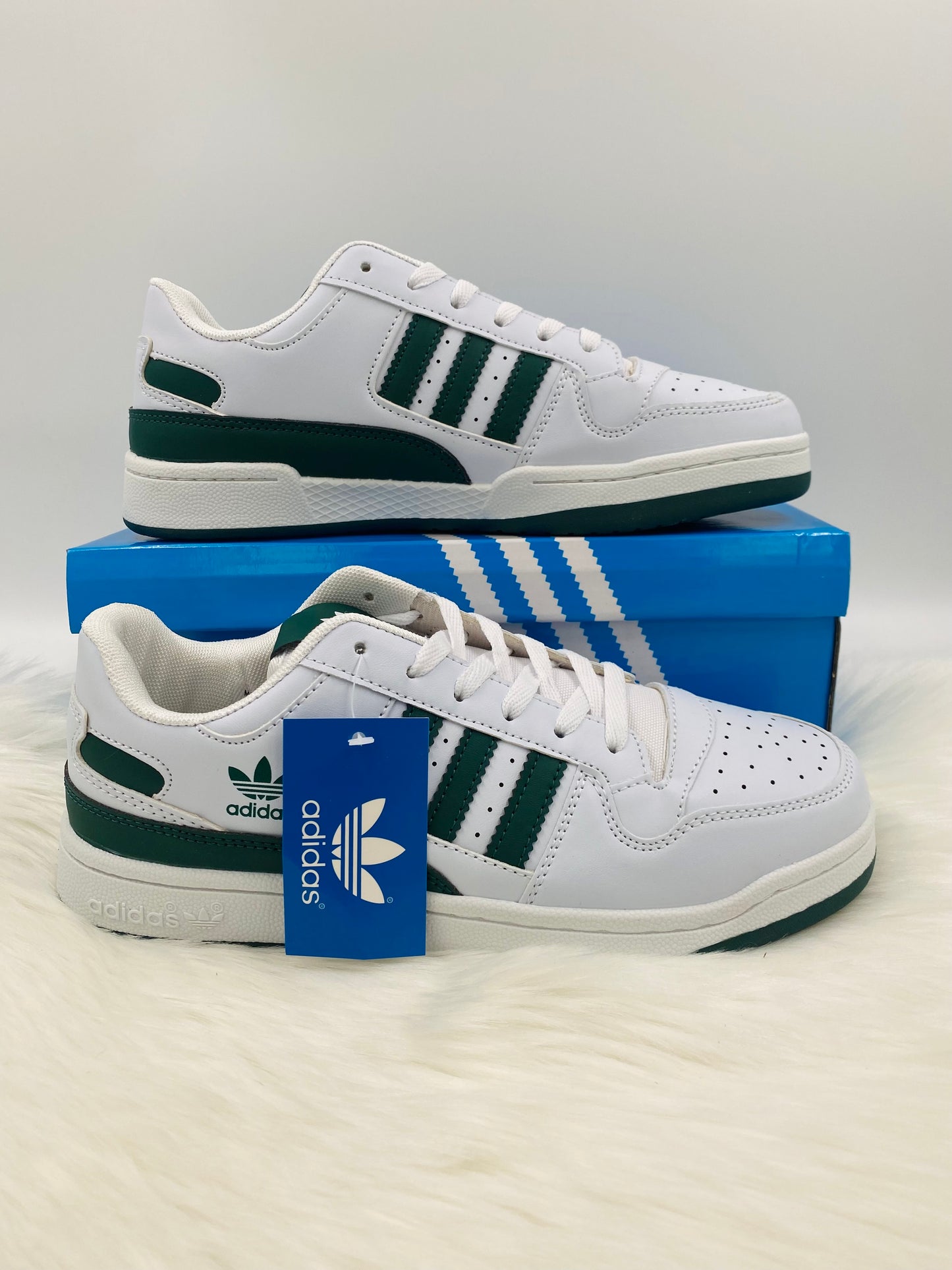 ADDAS White Shoes For Men (FREE 2 PAIRS SOCKS)