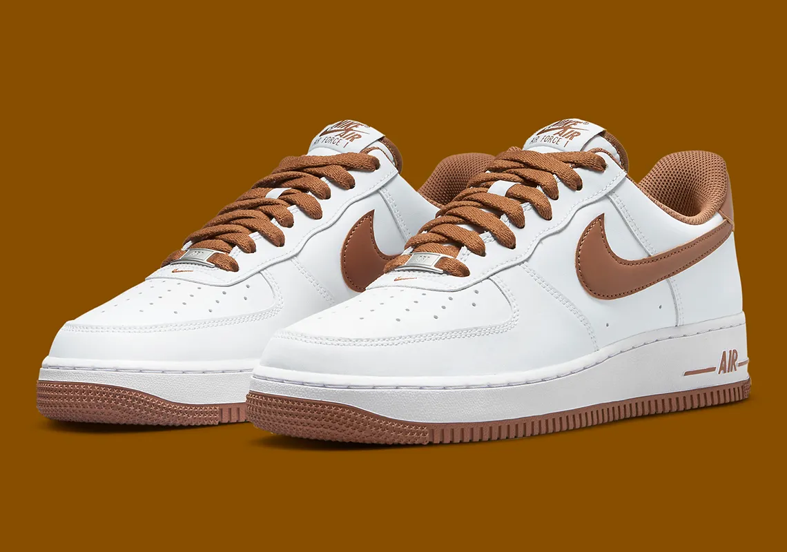 NK White and Brown Shoes for Men and Women with Extra Shoelace and Free Socks