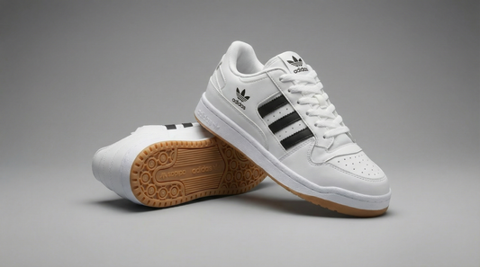 ADDAS White Shoes For Men (FREE 2 PAIRS SOCKS)